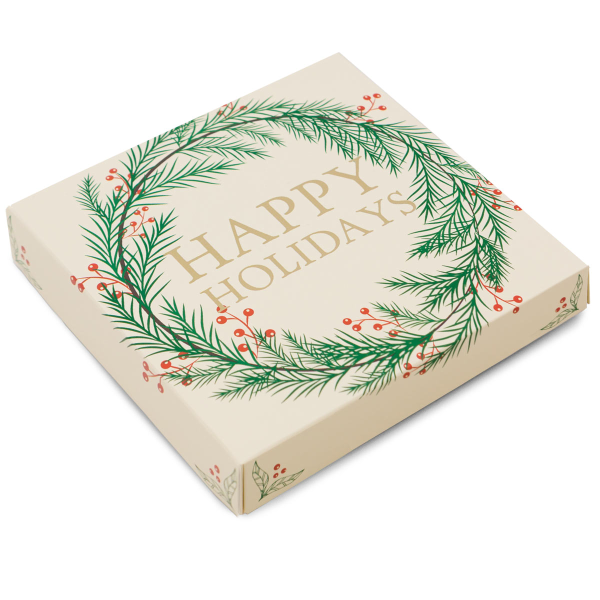 Happy Holidays Gift Box with assorted chocolates Sugar Free
